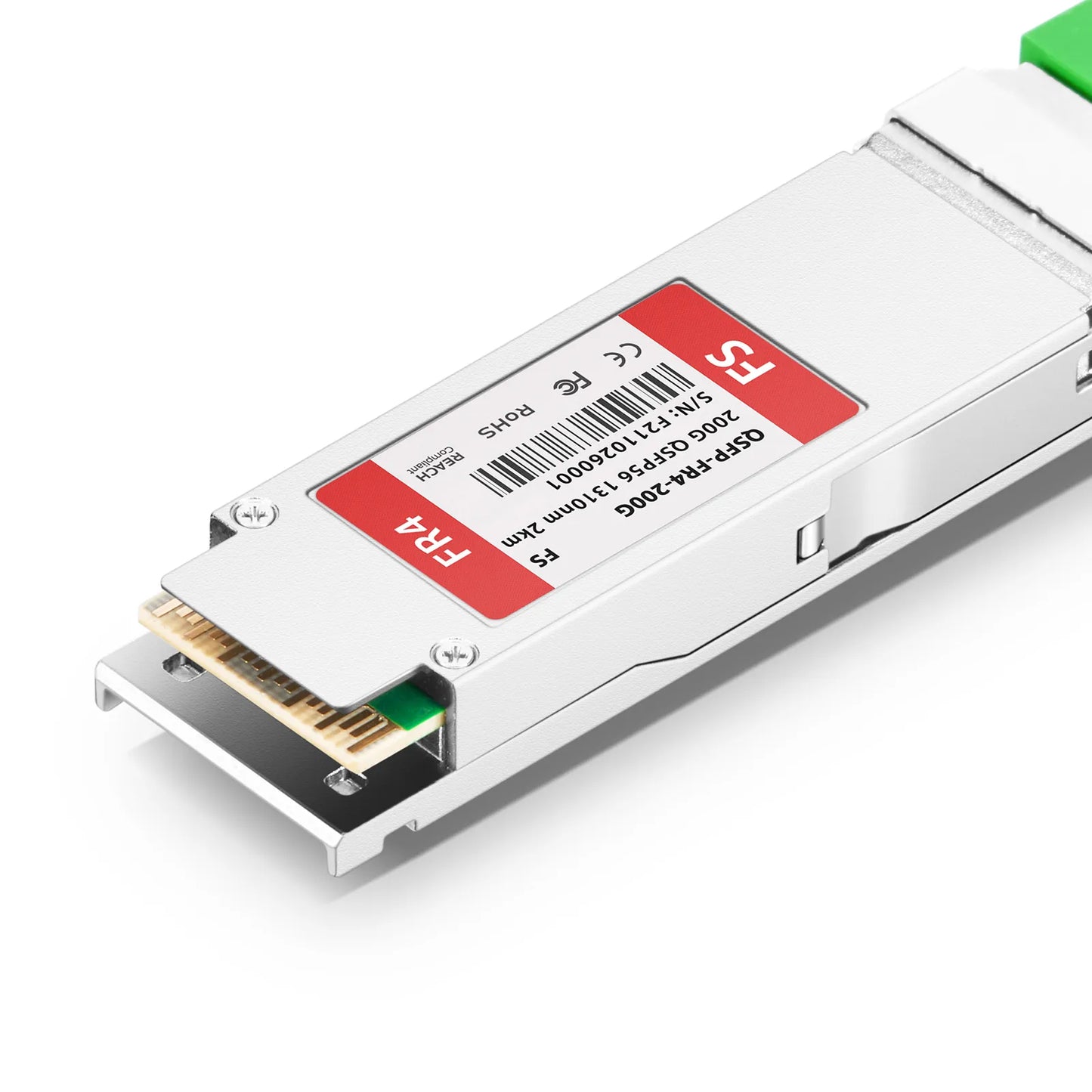 200GBASE-FR4 QSFP56 4 x 50G PAM4 1310nm 2km DOM Duplex LC SMF Optical Transceiver Module for FS Switches