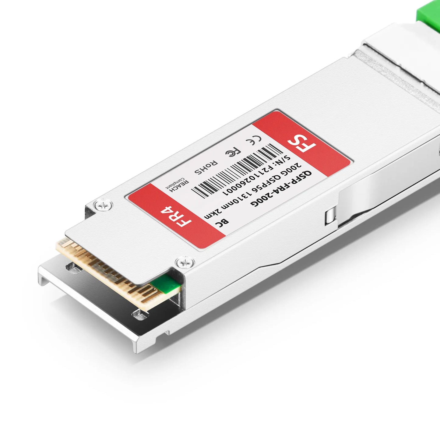 Broadcom Compatible 200GBASE-FR4 QSFP56 4 x 50G PAM4 1310nm 2km DOM Duplex LC/UPC SMF Optical Transceiver Module