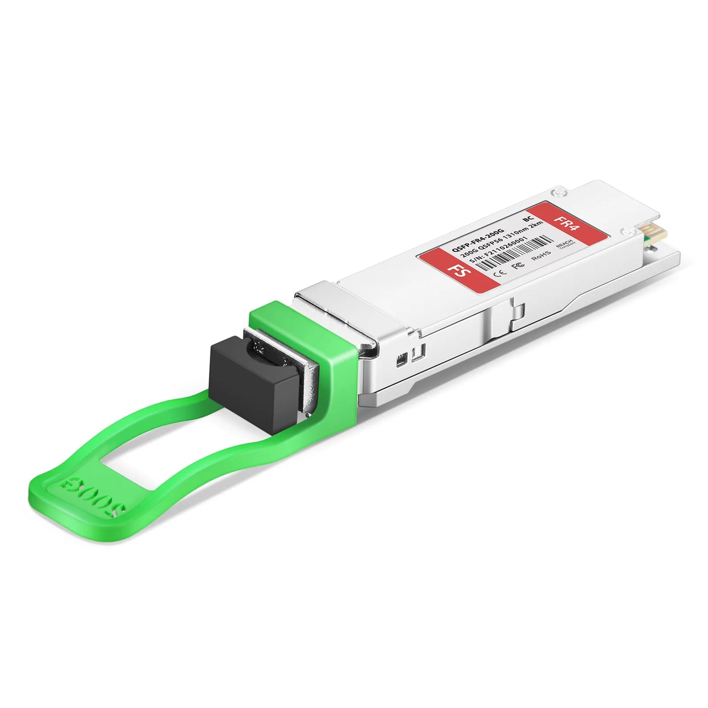Broadcom Compatible 200GBASE-FR4 QSFP56 4 x 50G PAM4 1310nm 2km DOM Duplex LC/UPC SMF Optical Transceiver Module