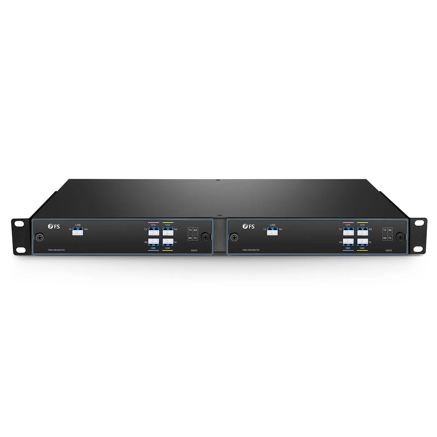 4 Channels CWDM Mux Demux, 1270-1330nm, 1.0dB Typical IL, LC/UPC, Dual Fiber, FMU Plug-in Module