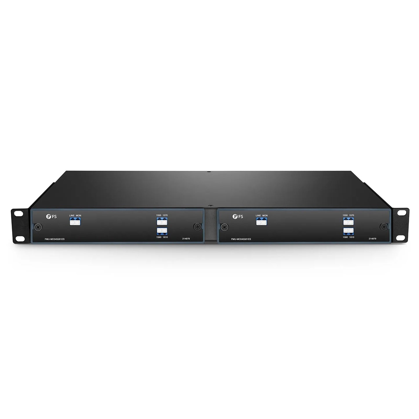 4 Channels CWDM Mux or Demux, 1550-1610nm, with Expansion Port, 1.5dB Typical IL, LC/UPC, Single Fiber, FMU Plug-in Module