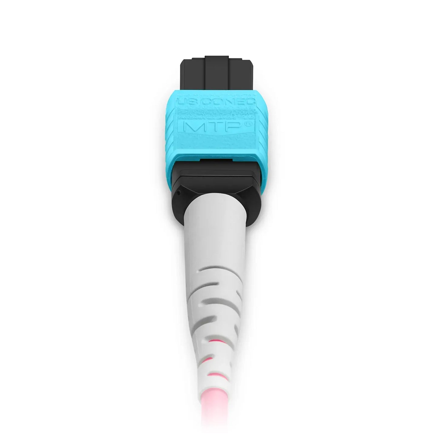 1m (3ft) MTP® Breakout Cable, MTP®-16 APC (Female) to 2 x MTP®-8 UPC (Female), 16 Fibers, Multimode (OM4), Dual Rated (OFNR/LSZH), 0.35dB Max, Crossover, Magenta