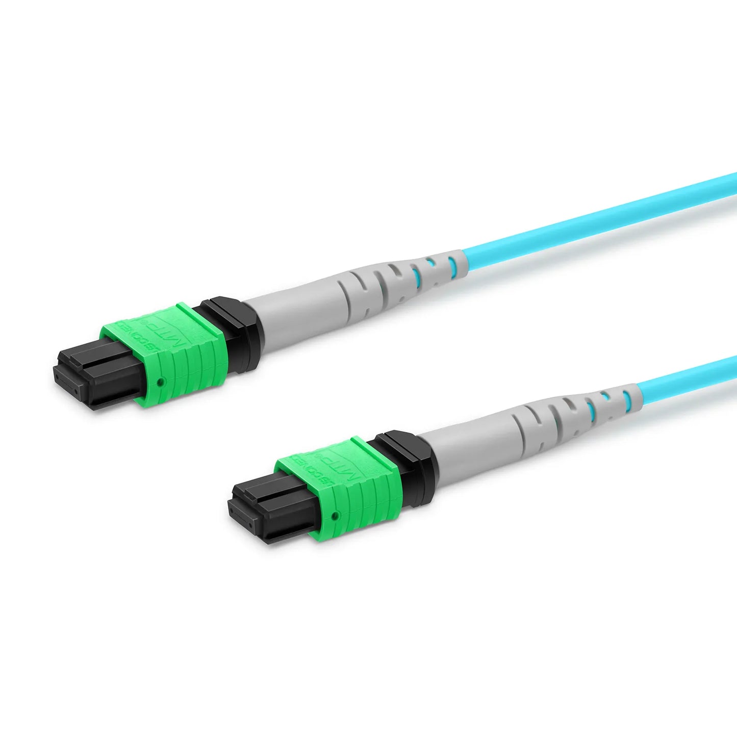 NVIDIA/Mellanox MFP7E20-N001 Compatible 1m (3ft) MTP® Breakout Cable, MTP®-12 APC (Female) to 2 x MTP®-4 APC (Female), 8 Fibers, Multimode (OM3), Plenum (OFNP), 0.35dB Max, Type B, Aqua