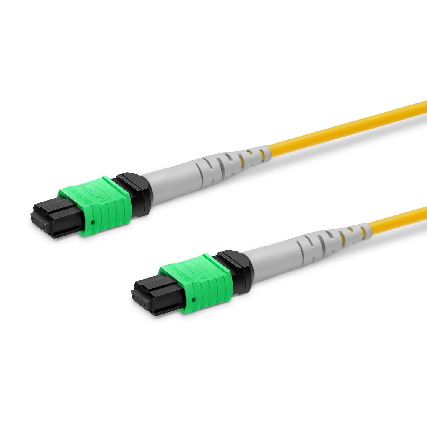 NVIDIA/Mellanox MFP7E40-N030 Compatible 30m (98ft) MTP® Breakout Cable, MTP®-12 APC (Female) to 2 x MTP®-4 APC (Female), 8 Fibers, Single Mode (OS2), Plenum (OFNP), 0.35dB Max, Type B, Yellow