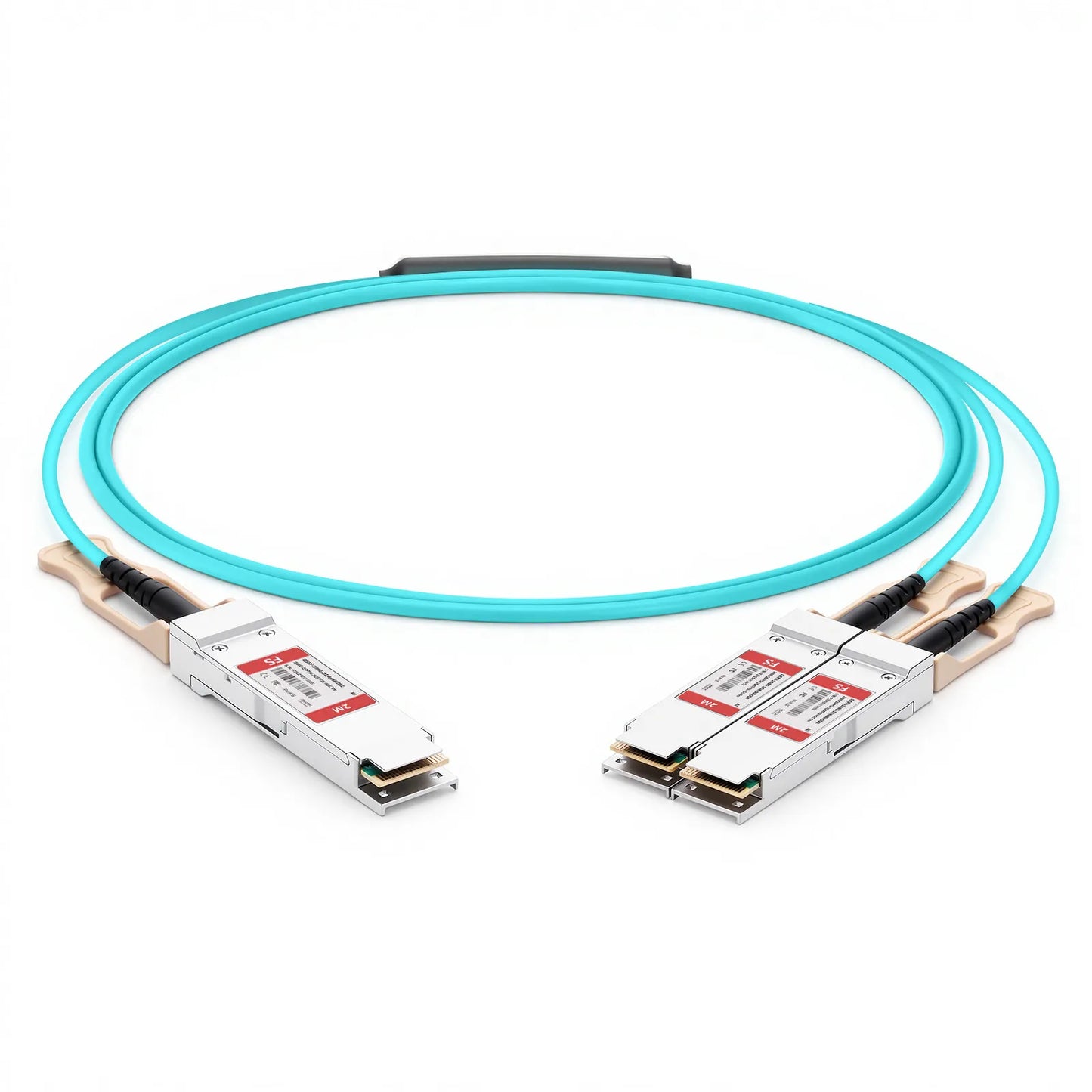 1m (3ft) Arista Networks Compatible 200G QSFP56 4 x 50G PAM4 to 2 x 100G QSFP28 4 x 25G NRZ Active Optical Breakout Cable