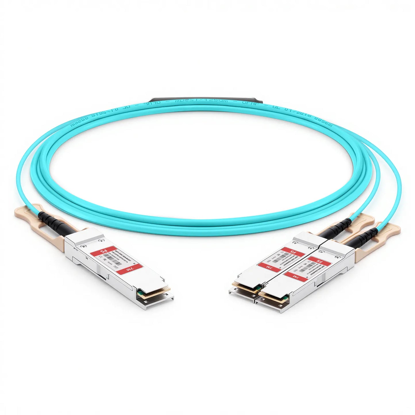 7m (23ft) Arista Networks Compatible 200G QSFP56 4 x 50G PAM4 to 2 x 100G QSFP28 4 x 25G NRZ Active Optical Breakout Cable