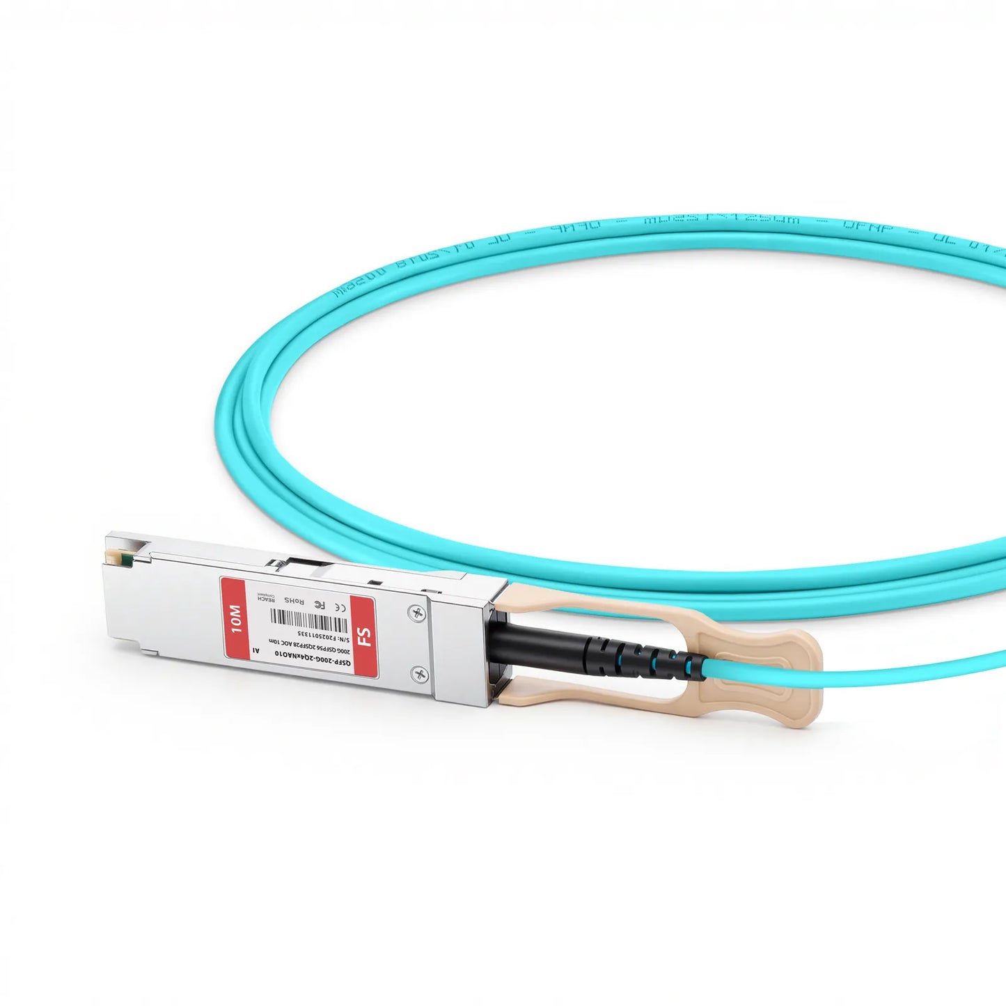 10m (33ft) Arista Networks Compatible 200G QSFP56 4 x 50G PAM4 to 2 x 100G QSFP28 4 x 25G NRZ Active Optical Breakout Cable