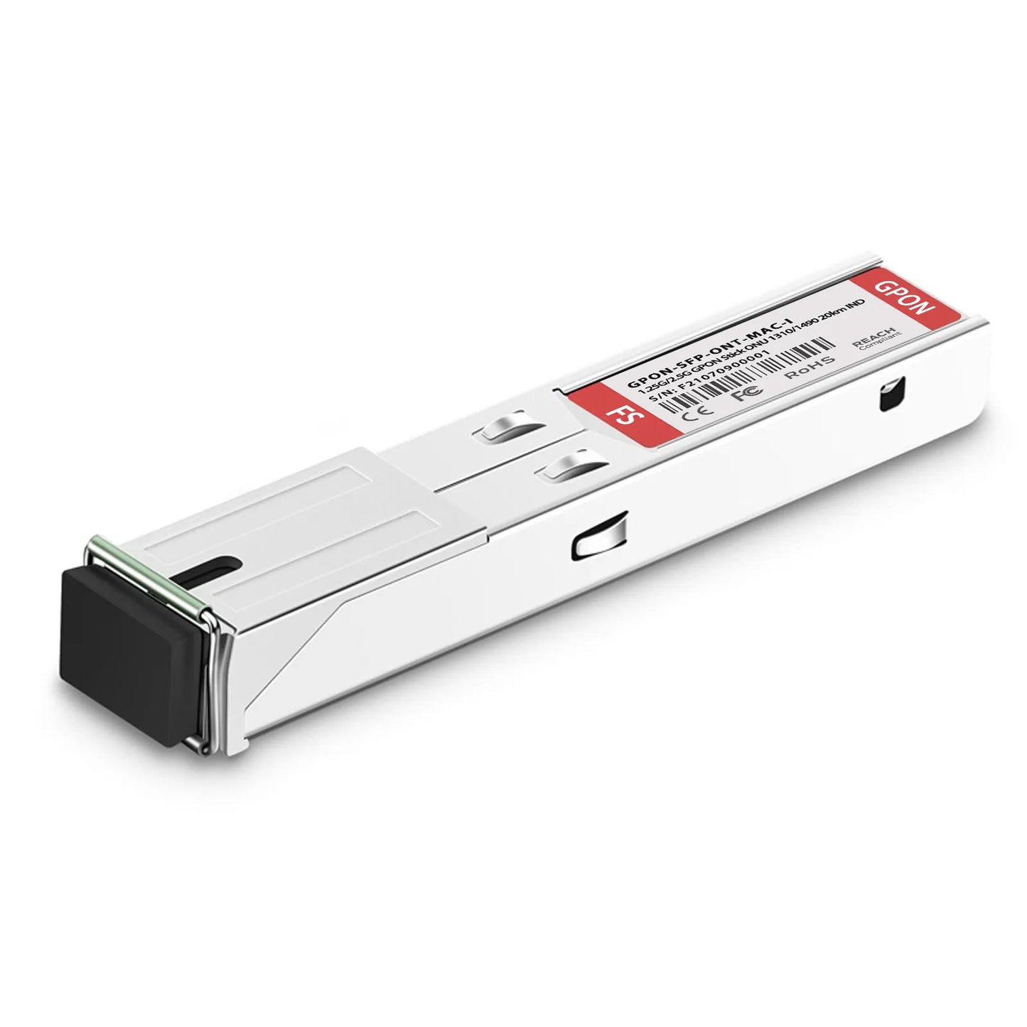 GPON ONU Stick with MAC SFP 1310nm-TX/1490nm-RX 1.244G-TX/2.488G-RX Class B+ 20km DOM Simplex SC/APC SMF Optical Transceiver Module (Industrial)