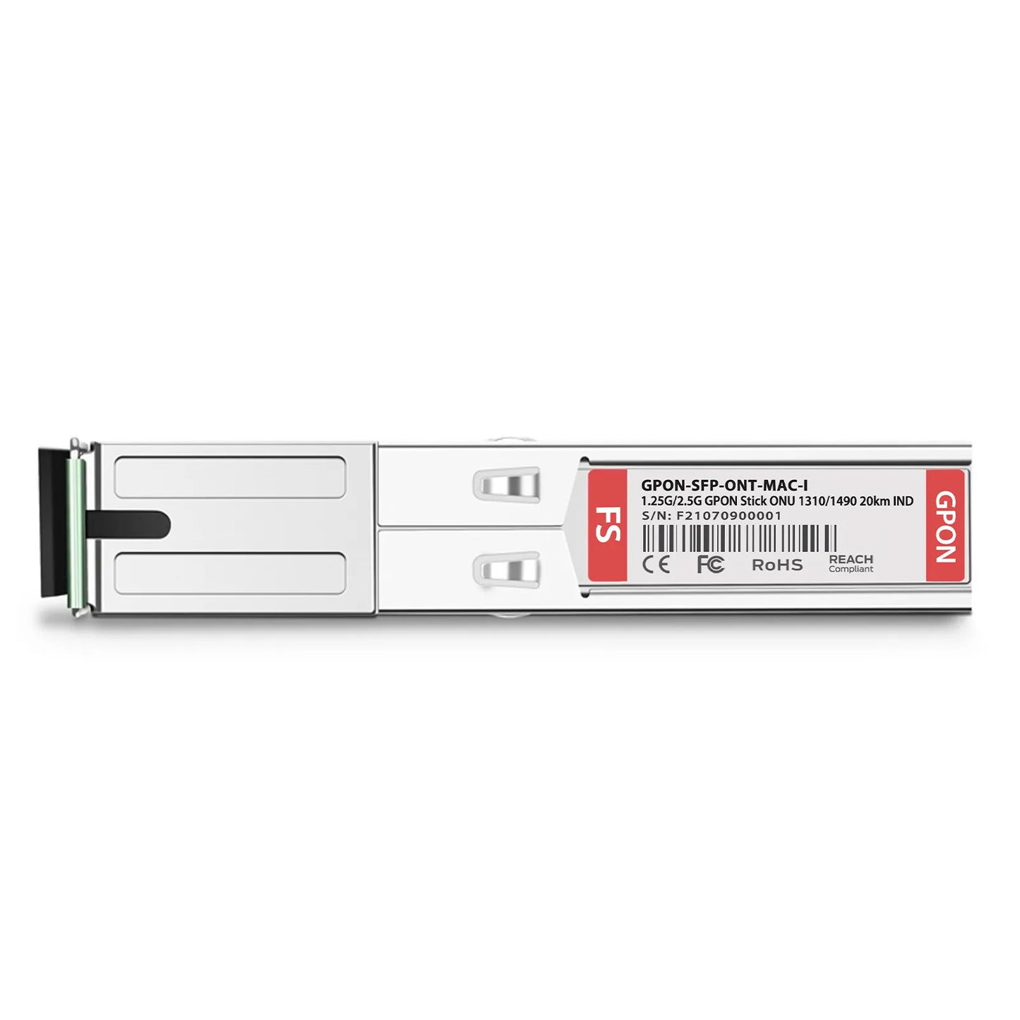 GPON ONU Stick with MAC SFP 1310nm-TX/1490nm-RX 1.244G-TX/2.488G-RX Class B+ 20km DOM Simplex SC/APC SMF Optical Transceiver Module (Industrial)
