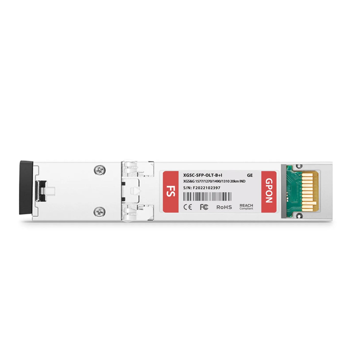 Generic Compatible XGS-PON&GPON Combo OLT SFP+ 1577nm-TX/1270nm-RX and 1490nm-TX/1310nm-RX Class B+ 20km DOM Simplex SC/UPC SMF Optical Transceiver Module (Industrial)