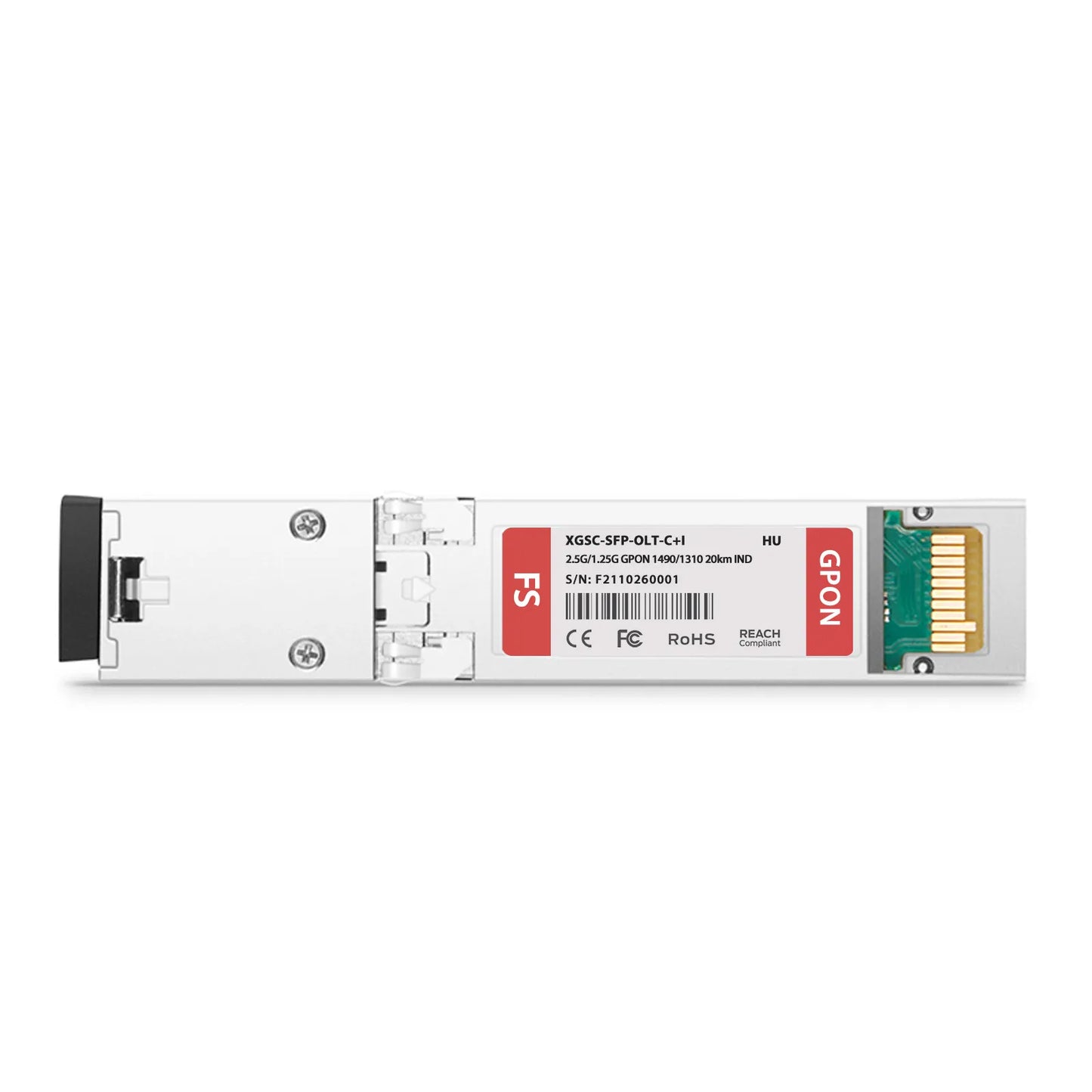 HW Compatible XGS-PON&GPON Combo OLT SFP+ 1577nm-TX/1270nm-RX and 1490nm-TX/1310nm-RX Class C+ 20km DOM Simplex SC/UPC SMF Optical Transceiver Module (Industrial)