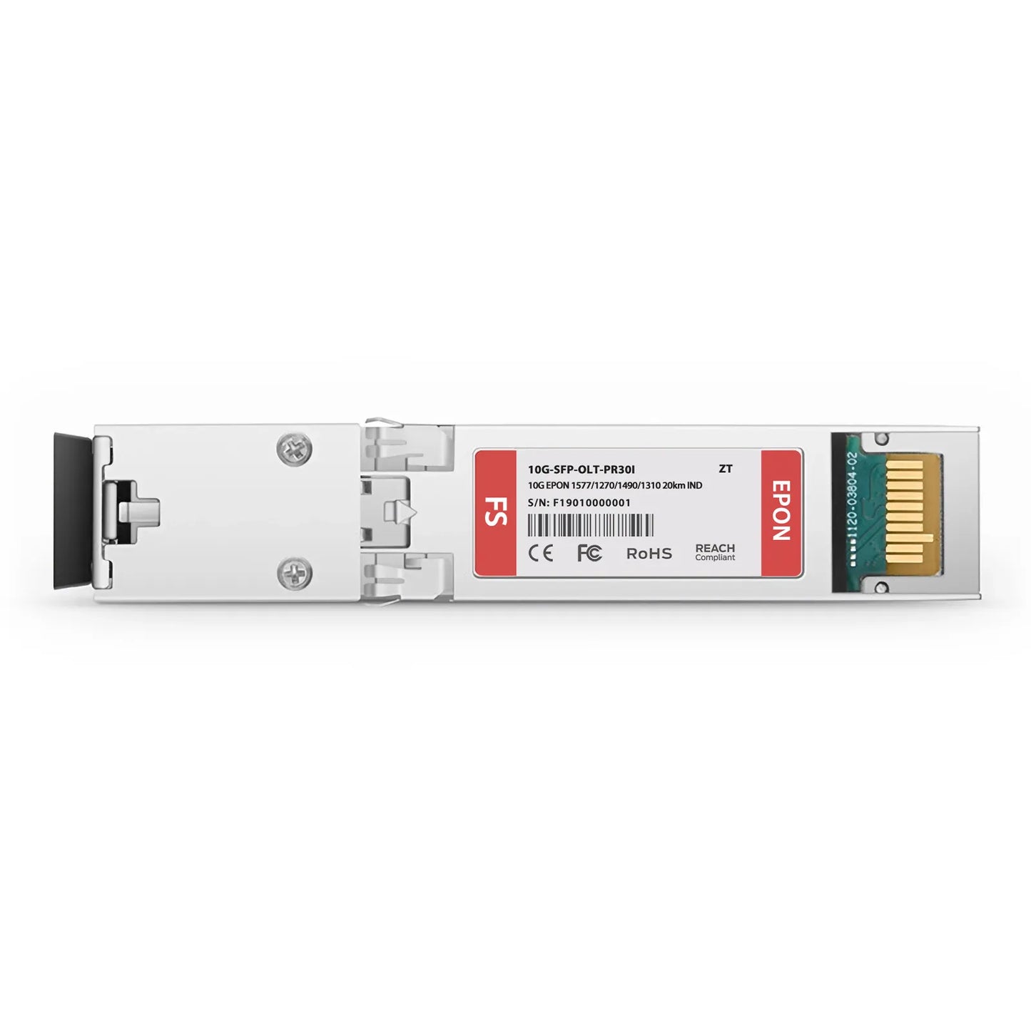 ZTE Compatible 10G EPON OLT SFP+ 1577nm-TX/1270nm-RX and 1490nm-TX/1310nm-RX Class PR30 20km DOM Simplex SC/UPC SMF Optical Transceiver Module (Industrial)