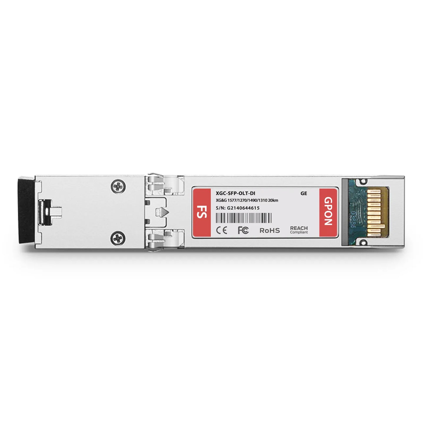 Generic Compatible XG-PON&GPON Combo OLT SFP+ 1577nm-TX/1270nm-RX and 1490nm-TX/1310nm-RX Class D 20km DOM Simplex SC/UPC SMF Optical Transceiver Module
