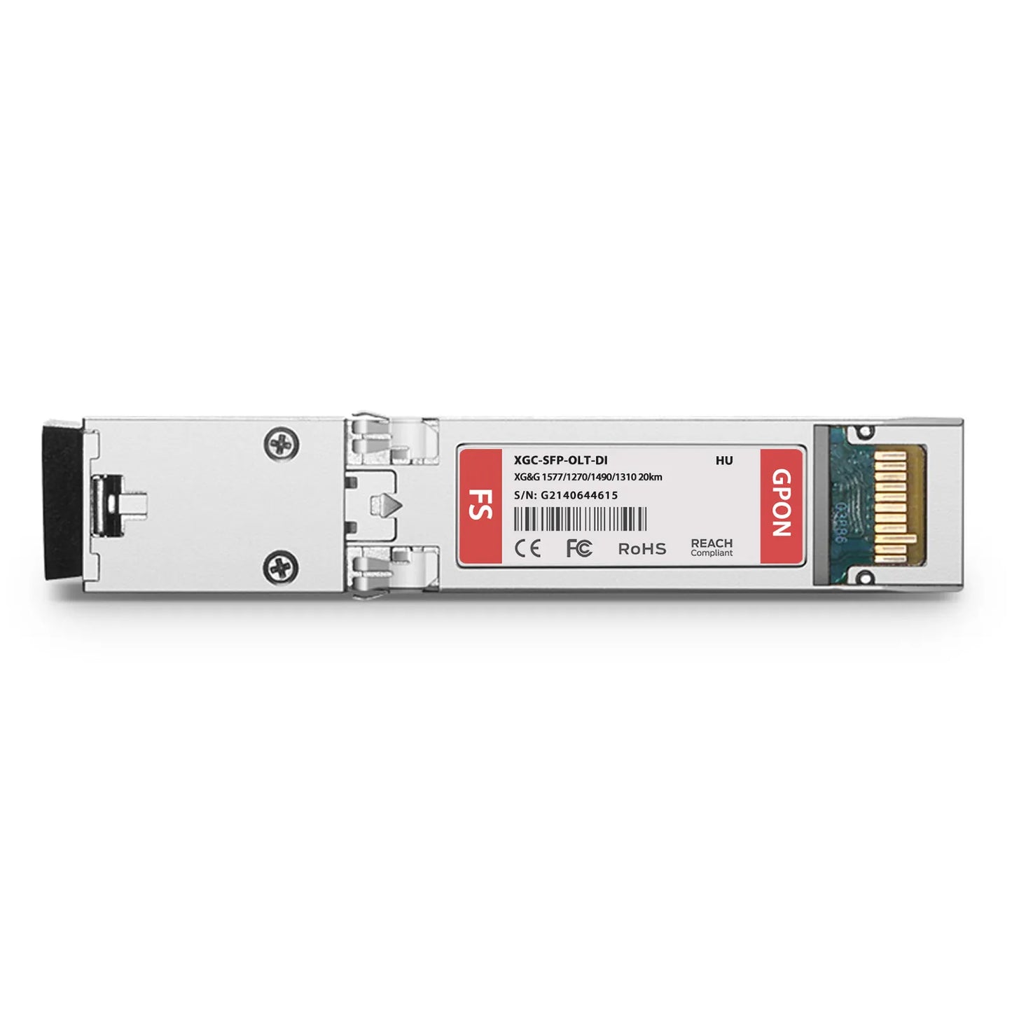 HW Compatible XG-PON&GPON Combo OLT SFP+ 1577nm-TX/1270nm-RX and 1490nm-TX/1310nm-RX Class D 20km DOM Simplex SC/UPC SMF Optical Transceiver Module