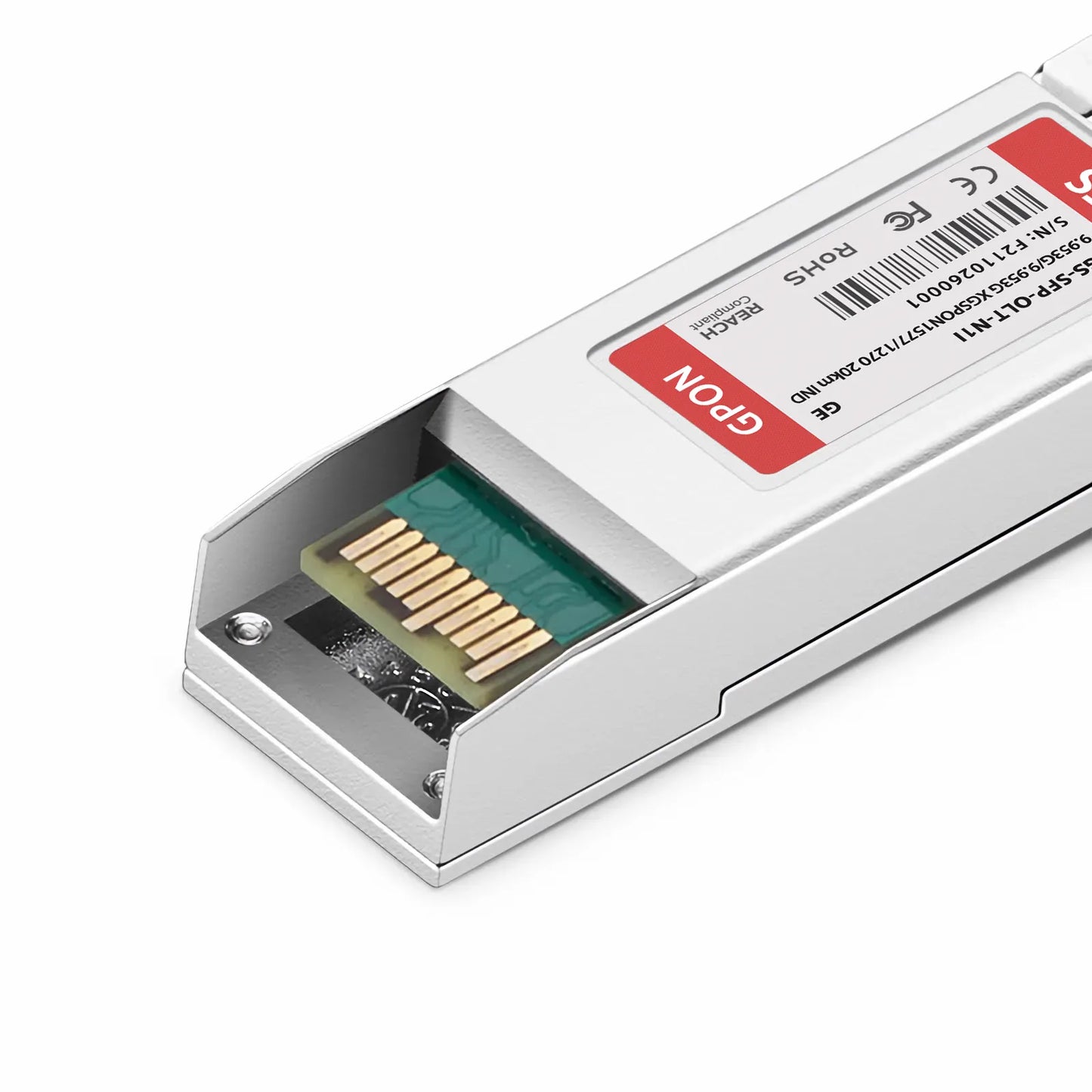 Generic Compatible XGSPON OLT SFP+ 1577nm-TX/1270nm-RX 9.953G-TX/9.953G-RX Class N1 20km DOM Simplex SC/UPC SMF Optical Transceiver Module (Industrial)