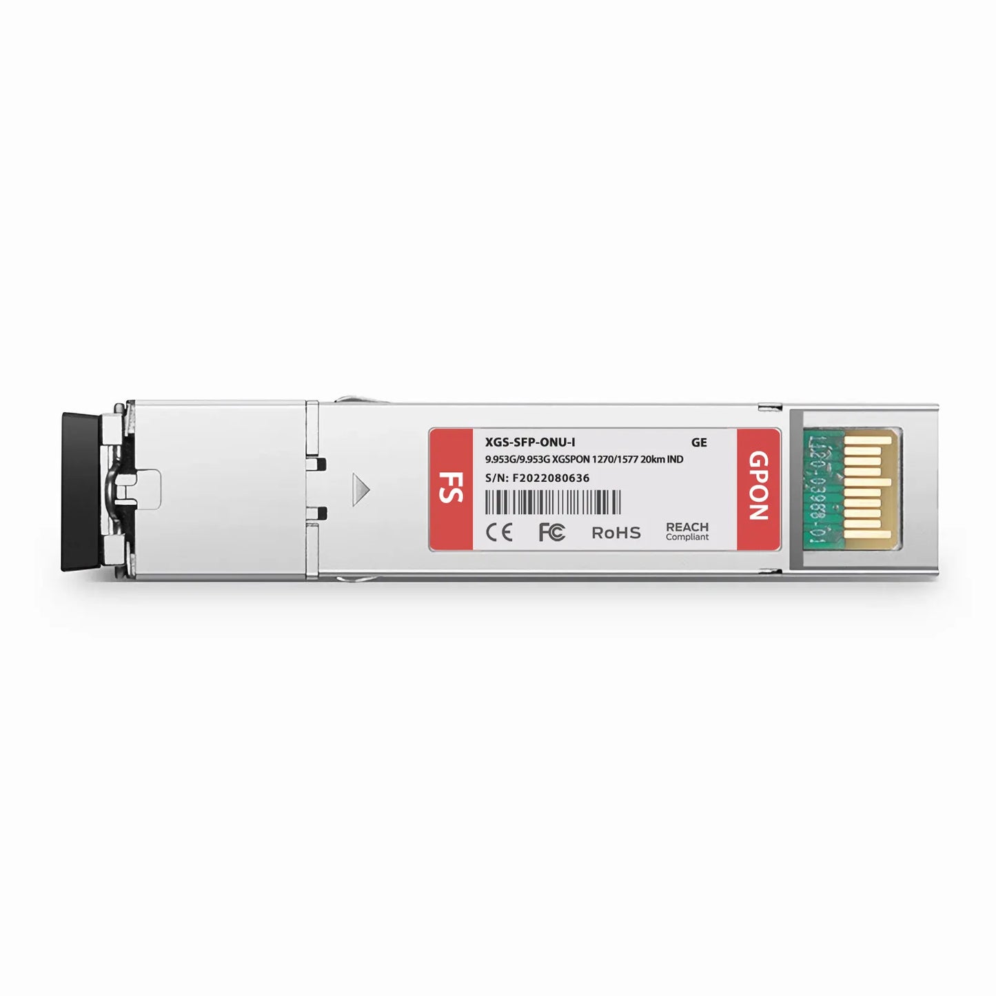Generic Compatible XGSPON ONU SFP+ 1270nm-TX/1577nm-RX 9.953G-TX/9.953G-RX Class N1/N2/E1 20km DOM Simplex SC/APC SMF Optical Transceiver Module (Industrial)