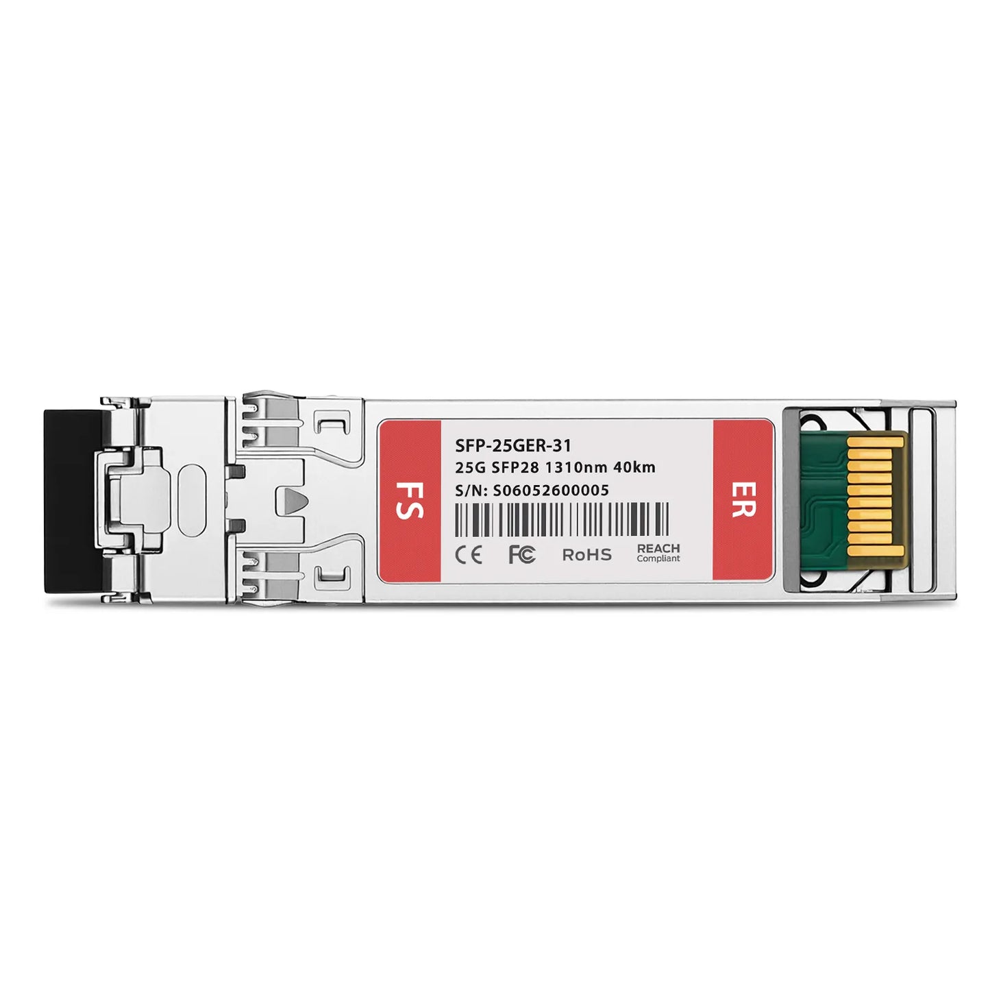 Cisco Compatible 25GBASE-ER SFP28 1310nm 40km DOM Duplex LC/UPC SMF Optical Transceiver Module