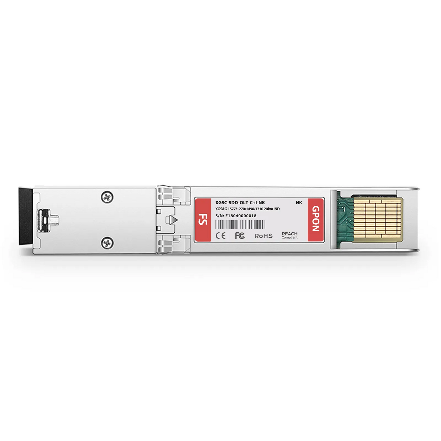NOKIA Compatible XGS-PON&GPON Combo OLT SFP-DD 1577nm-TX/1270nm-RX and 1490nm-TX/1310nm-RX Class C+ 20km DOM Simplex SC/UPC SMF Optical Transceiver Module (Industrial)