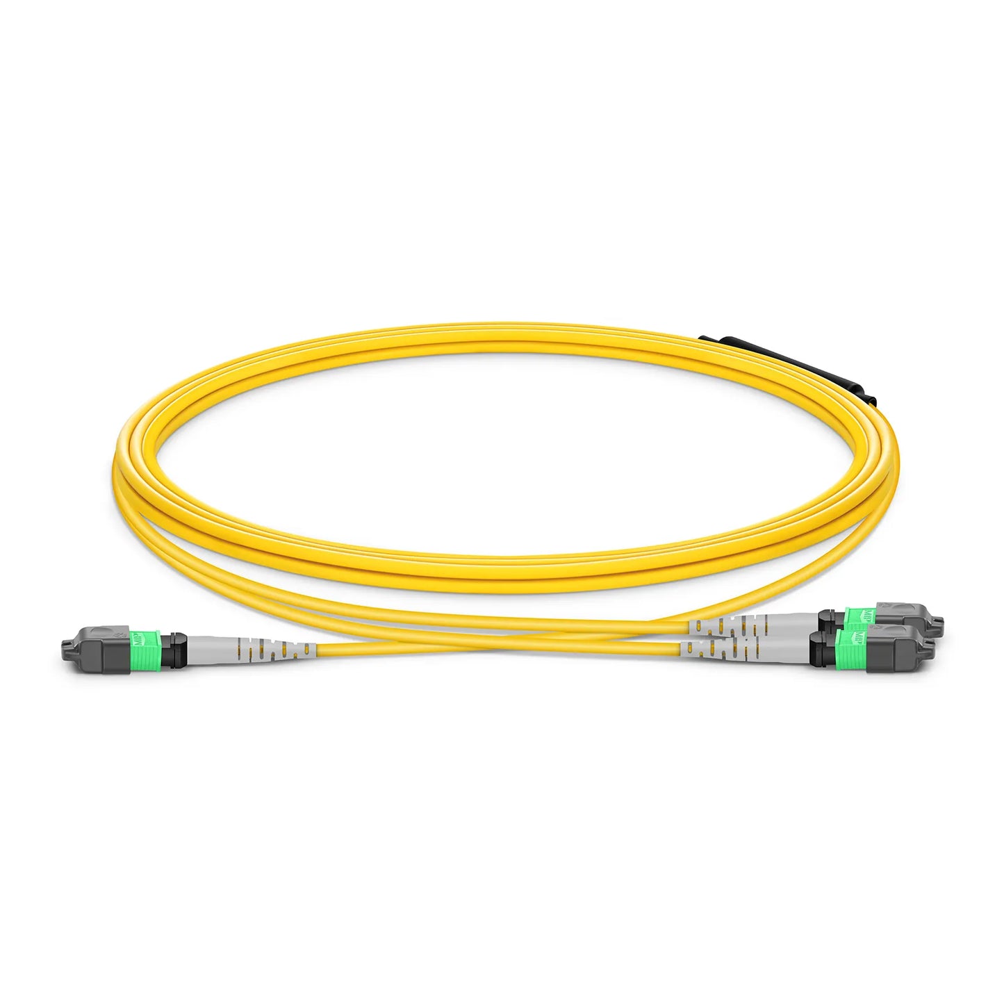 NVIDIA/Mellanox MFP7E40-N003 Compatible 3m (10ft) MTP® Breakout Cable, MTP®-12 APC (Female) to 2 x MTP®-4 APC (Female), 8 Fibers, Single Mode (OS2), Plenum (OFNP), 0.35dB Max, Type B, Yellow