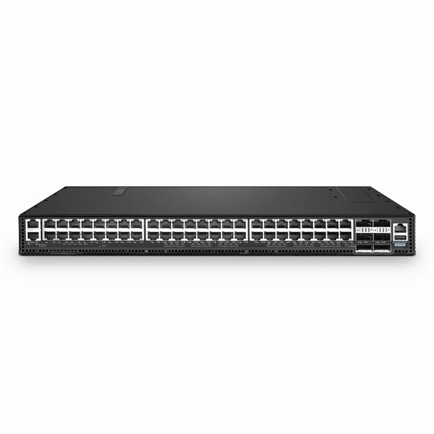 S5570-48X, 48-Port Ethernet L3 Switch, 48 x 10G RJ45, with 6 x 100G QSFP28 Uplinks, PicOS®, Broadcom Trident 3 Chip
