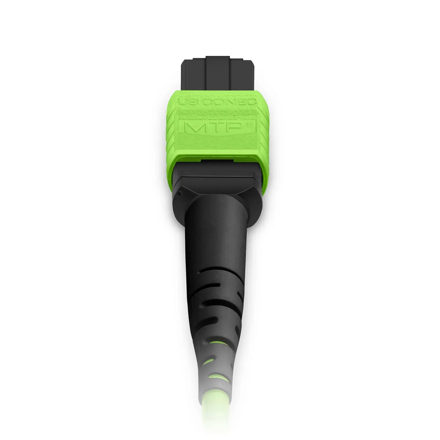 1m (3ft) MTP® Jumper, MTP®-12 UPC (Female) to MTP®-12 UPC (Female), 12 Fibers, Multimode (OM5), Plenum (OFNP), 0.35dB Max, Type B, Lime Green