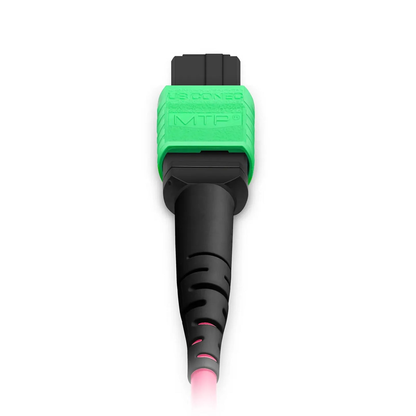5m (16ft) MTP® Jumper, MTP®-16 APC (Female) to MTP®-16 APC (Female), 16 Fibers, Multimode (OM4), Plenum (OFNP), 0.35dB Max, Crossover, Magenta
