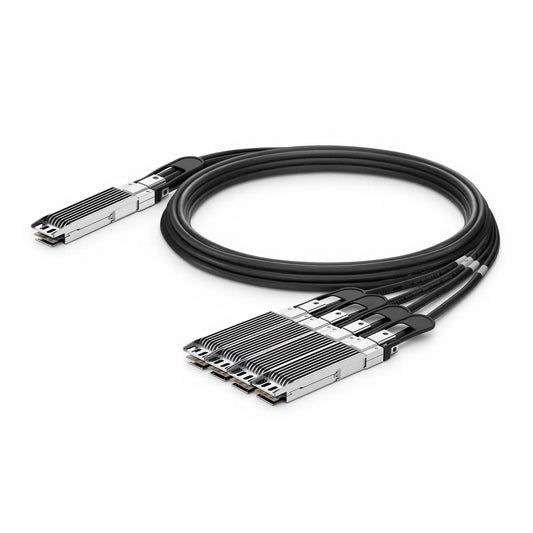 0.5m (2ft) 800G OSFP 8 x 100G PAM4 Finned Top to 4 x 200G OSFP 2 x 100G PAM4 Finned Top Passive Direct Attach Copper Breakout Cable for FS Switches