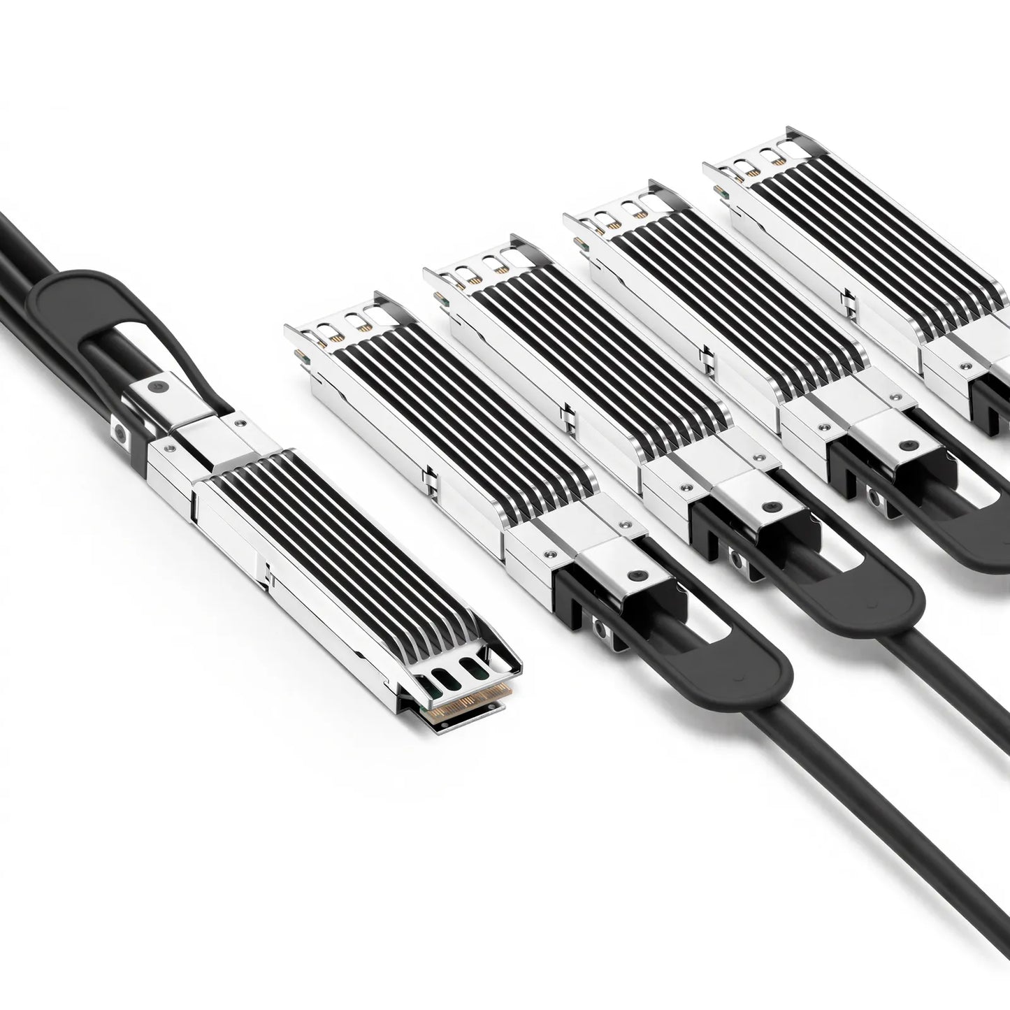0.5m (2ft) 800G OSFP 8 x 100G PAM4 Finned Top to 4 x 200G OSFP 2 x 100G PAM4 Finned Top Passive Direct Attach Copper Breakout Cable for FS Switches