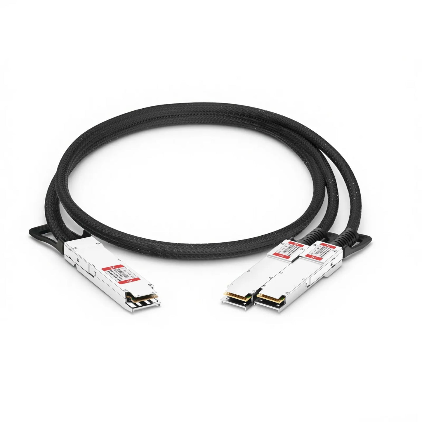 5m (16ft) NVIDIA/Mellanox Compatible 800G Twin-port OSFP 8 x 100G PAM4 Finned Top to 2 x 400G QSFP112 4 x 100G PAM4 Ethernet Active Electrical Breakout Cable