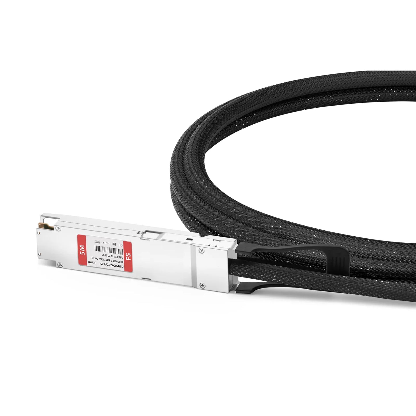 5m (16ft) NVIDIA/Mellanox Compatible 800G Twin-port OSFP 8 x 100G PAM4 Finned Top to 2 x 400G QSFP112 4 x 100G PAM4 InfiniBand NDR Active Electrical Breakout Cable for Quantum-2 Switches and ConnectX-7 HCA
