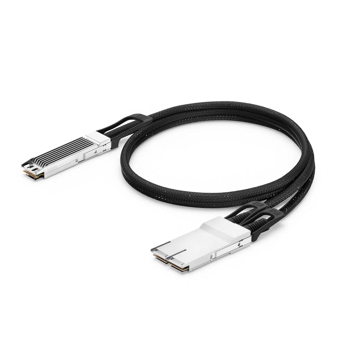3m (10ft) NVIDIA/Mellanox Compatible 800G Twin-port OSFP 8 x 100G PAM4 Finned Top to 2 x 400G QSFP112 4 x 100G PAM4 InfiniBand NDR Active Electrical Breakout Cable for Quantum-2 Switches and ConnectX-7 HCA