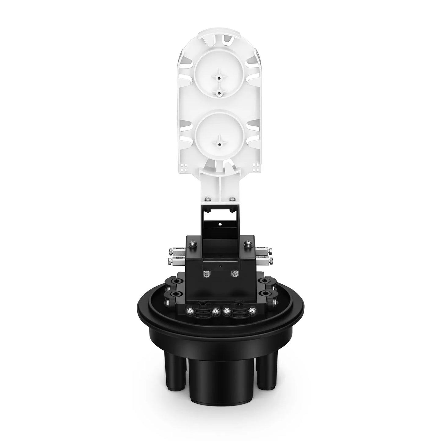 240 Fibers 1In-6Out Dome Fiber Optic Splice Closure, Heat Shrink Seal, with 1 Pre-installed Fusion Splice Tray