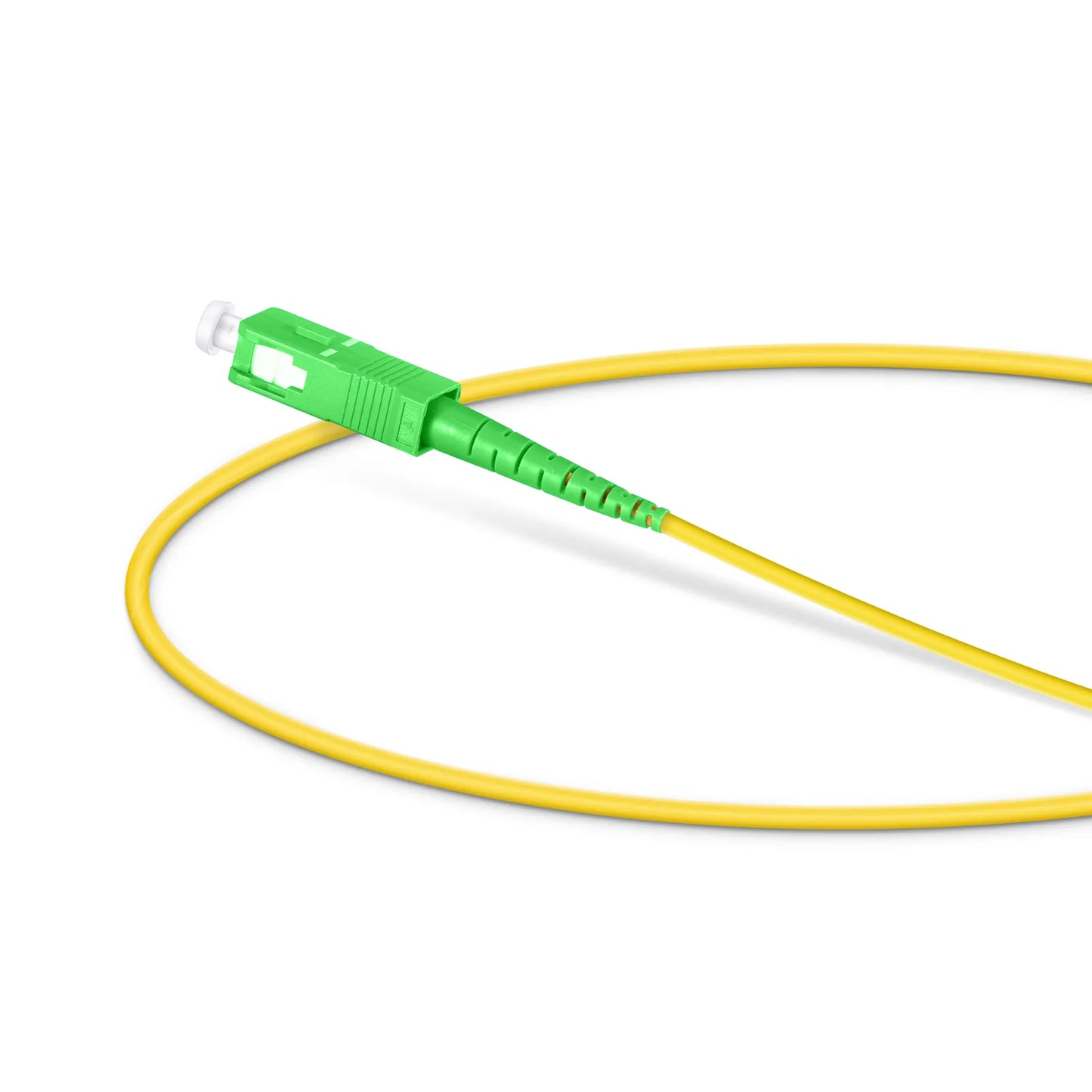 0.5m (1.6ft) Fiber Patch Cable, 1 Fiber, LC UPC Simplex to SC APC Simplex, Single Mode (OS2), Riser (OFNR), 2.0mm, Tight-Buffered, Yellow