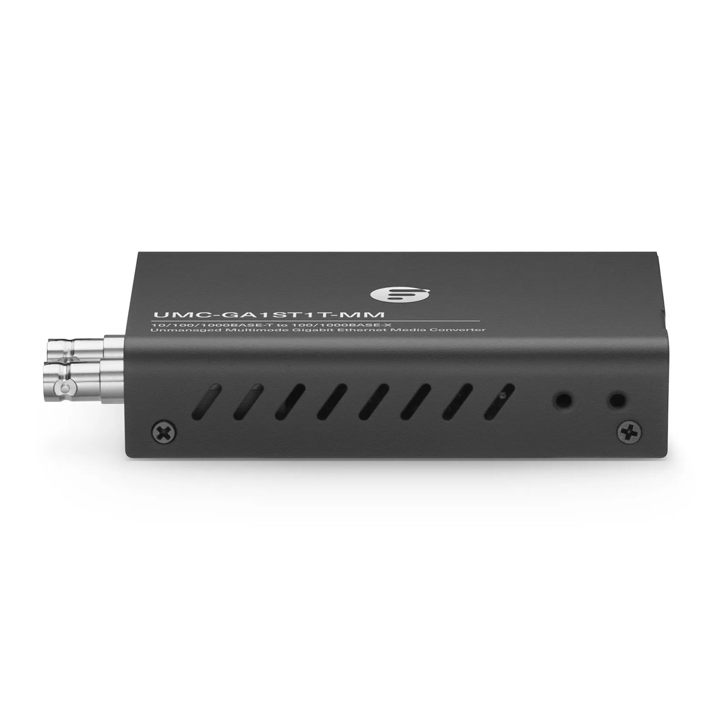 Mini Unmanaged 1x 10/100/1000Base-T RJ45 to 1x 100/1000Base-X Multimode ST 850nm 220/550m Gigabit Ethernet Media Converter, American Plug Standard