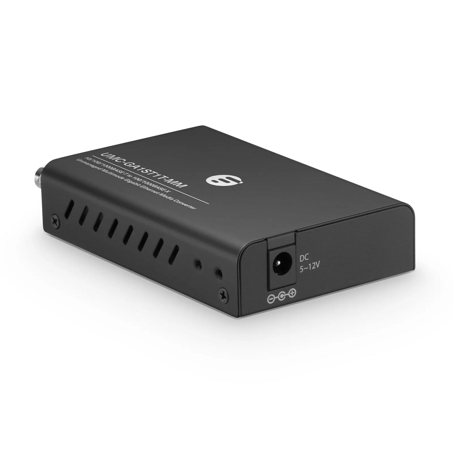 Mini Unmanaged 1x 10/100/1000Base-T RJ45 to 1x 100/1000Base-X Multimode ST 850nm 220/550m Gigabit Ethernet Media Converter, European Plug Standard