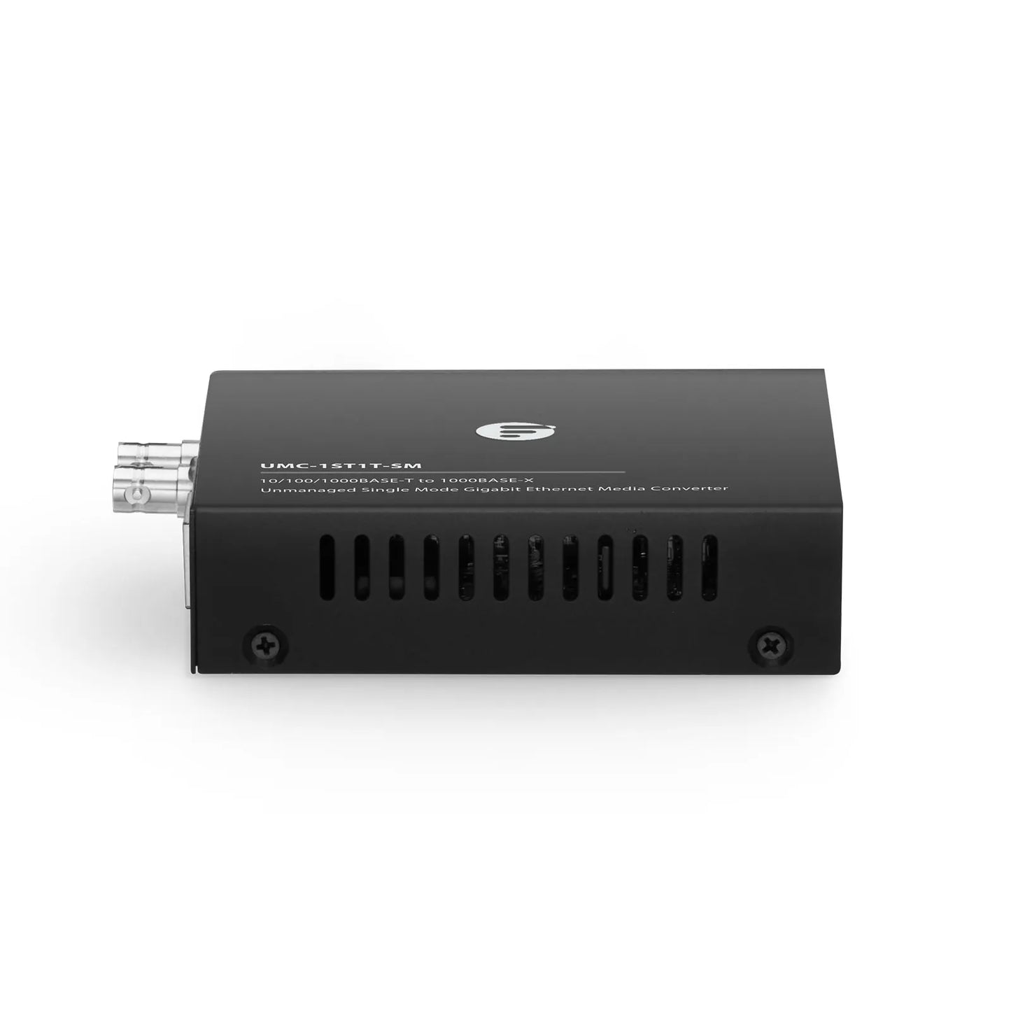 Unmanaged 1x 10/100/1000Base-T RJ45 to 1x 1000Base-X Single Mode ST 1310nm 20km Gigabit Ethernet Media Converter, American Plug Standard