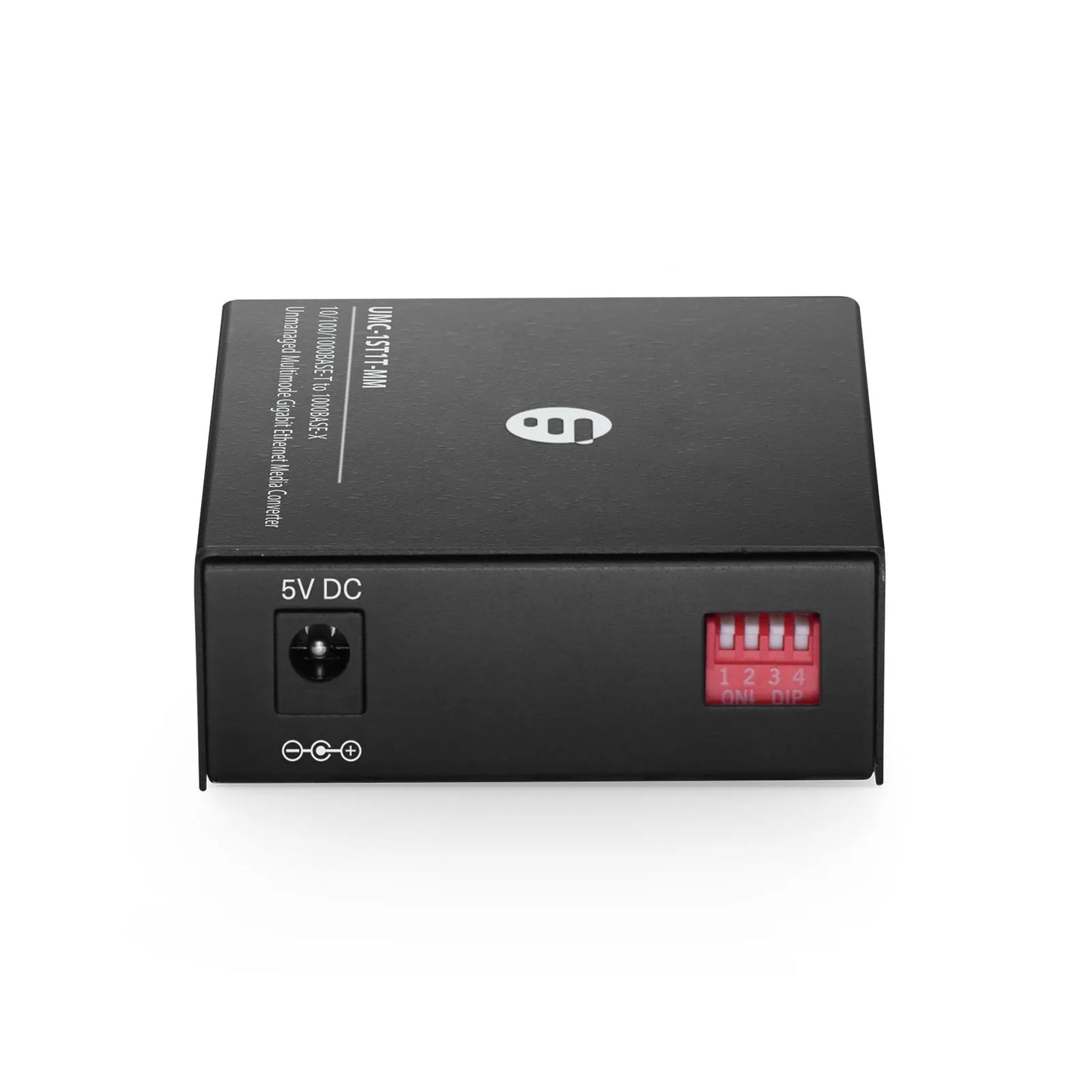 Unmanaged 1x 10/100/1000Base-T RJ45 to 1x 1000Base-X Multimode ST 850nm 220/550m Gigabit Ethernet Media Converter, American Plug Standard
