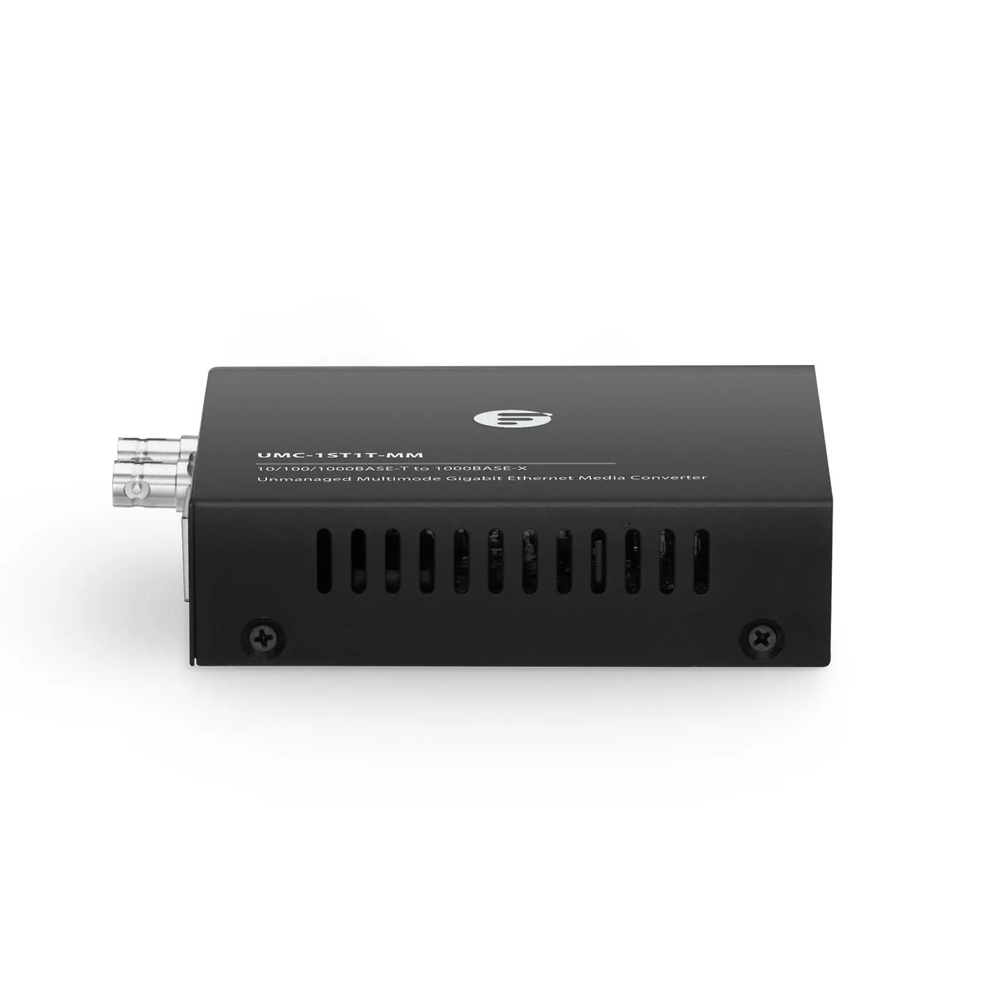 Unmanaged 1x 10/100/1000Base-T RJ45 to 1x 1000Base-X Multimode ST 850nm 220/550m Gigabit Ethernet Media Converter, British Plug Standard