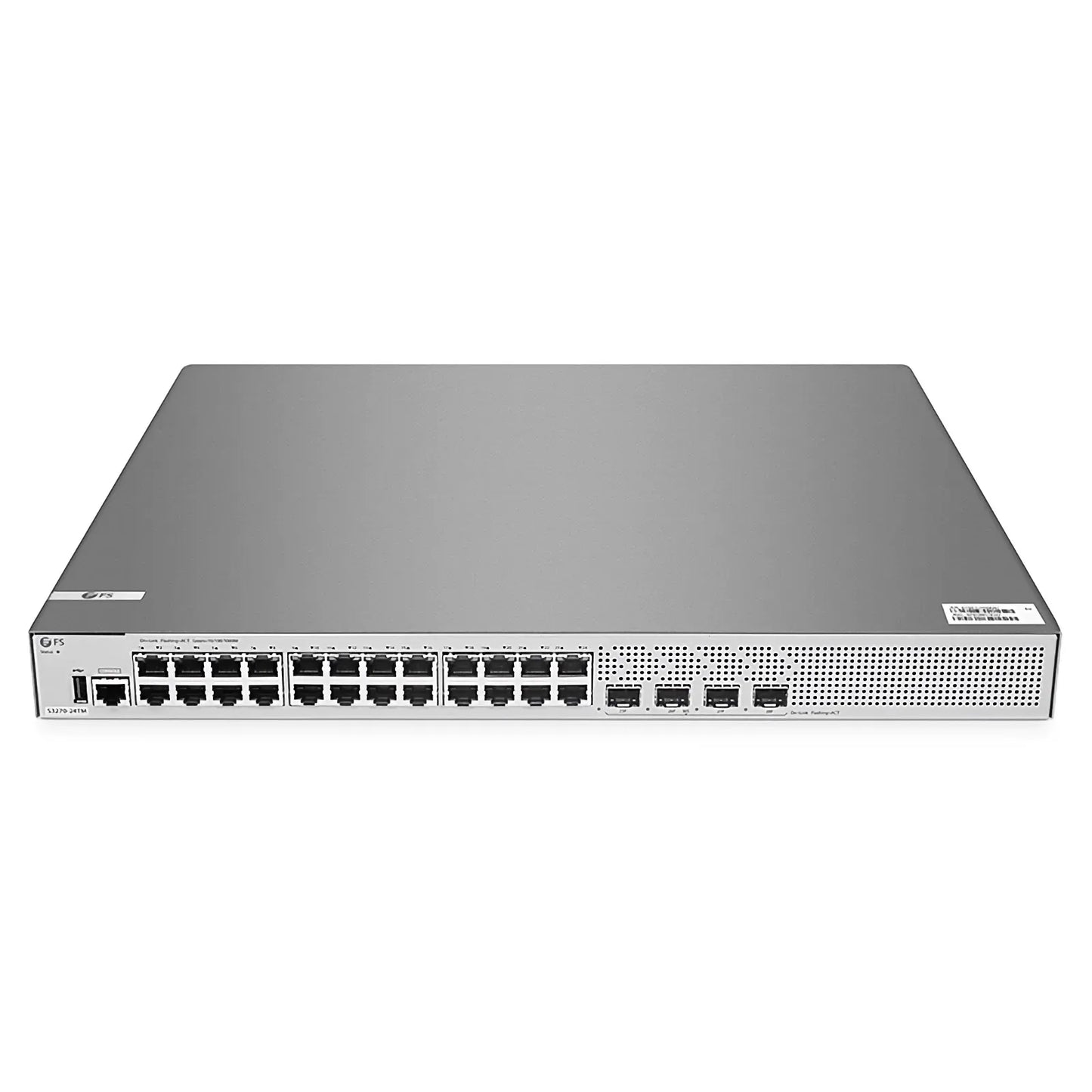S3270-24TM, 24-Port Gigabit Ethernet L2+ Switch, 24 x Gigabit RJ45, with 4 x 1/2.5Gb SFP Uplinks, Broadcom Chip, Fanless
