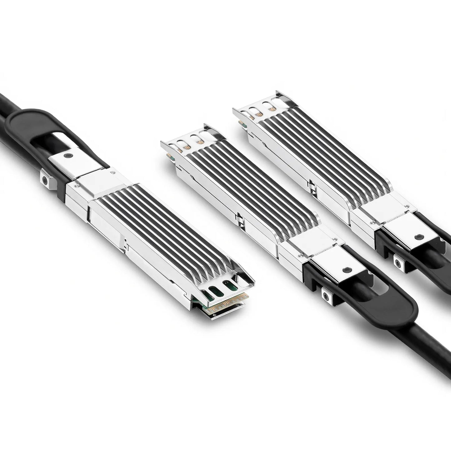 1.5m (5ft) NVIDIA/Mellanox MCP7Y00-N01A Compatible 800G OSFP 8 x 100G PAM4 Finned Top to 2 x 400G OSFP 4 x 100G PAM4 Finned Top InfiniBand NDR Passive Direct Attach Copper Breakout Cable for Quantum-2 Switches
