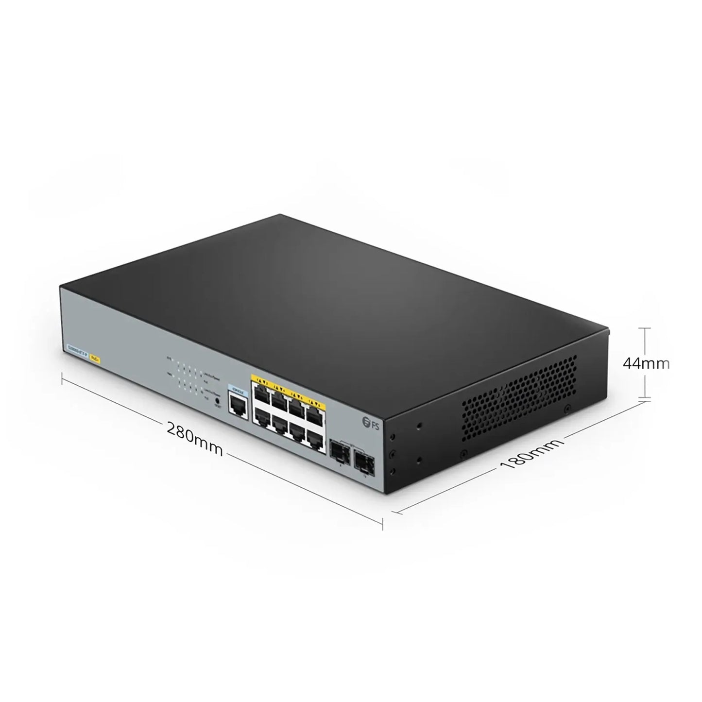 S2805S-8TF-P, 8-Port Gigabit Ethernet L2 Smart Managed PoE+ Switch, 8 x PoE+ Ports @140W, with 2 x 1Gb SFP Uplinks, Realtek Chip