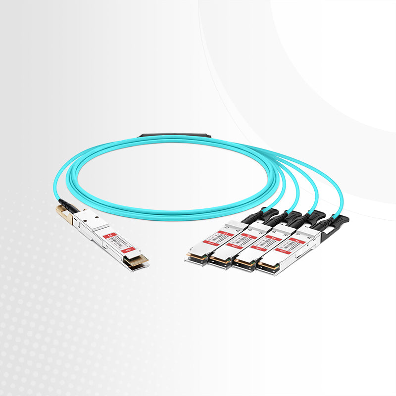 10m (33ft) Arista Networks Compatible 400G QSFP-DD 8 x 50G PAM4 to 4 x 100G QSFP28 4 x 25G NRZ Active Optical Breakout Cable