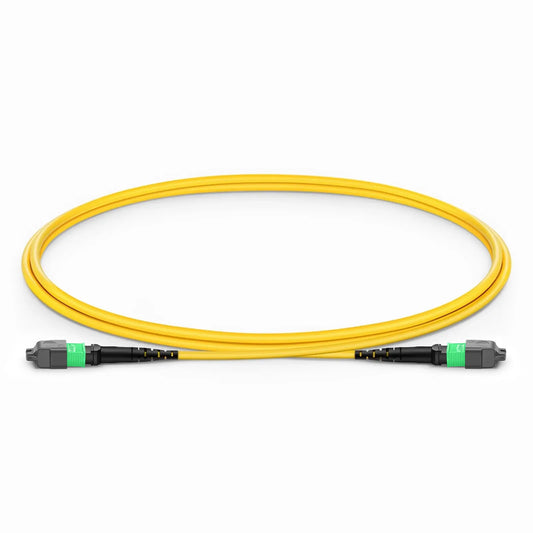 1m (3ft) MTP® Jumper, MTP®-12 APC (Female) to MTP®-12 APC (Female), 12 Fibers, Single Mode (OS2), Plenum (OFNP), 0.35dB Max, Type A, Yellow