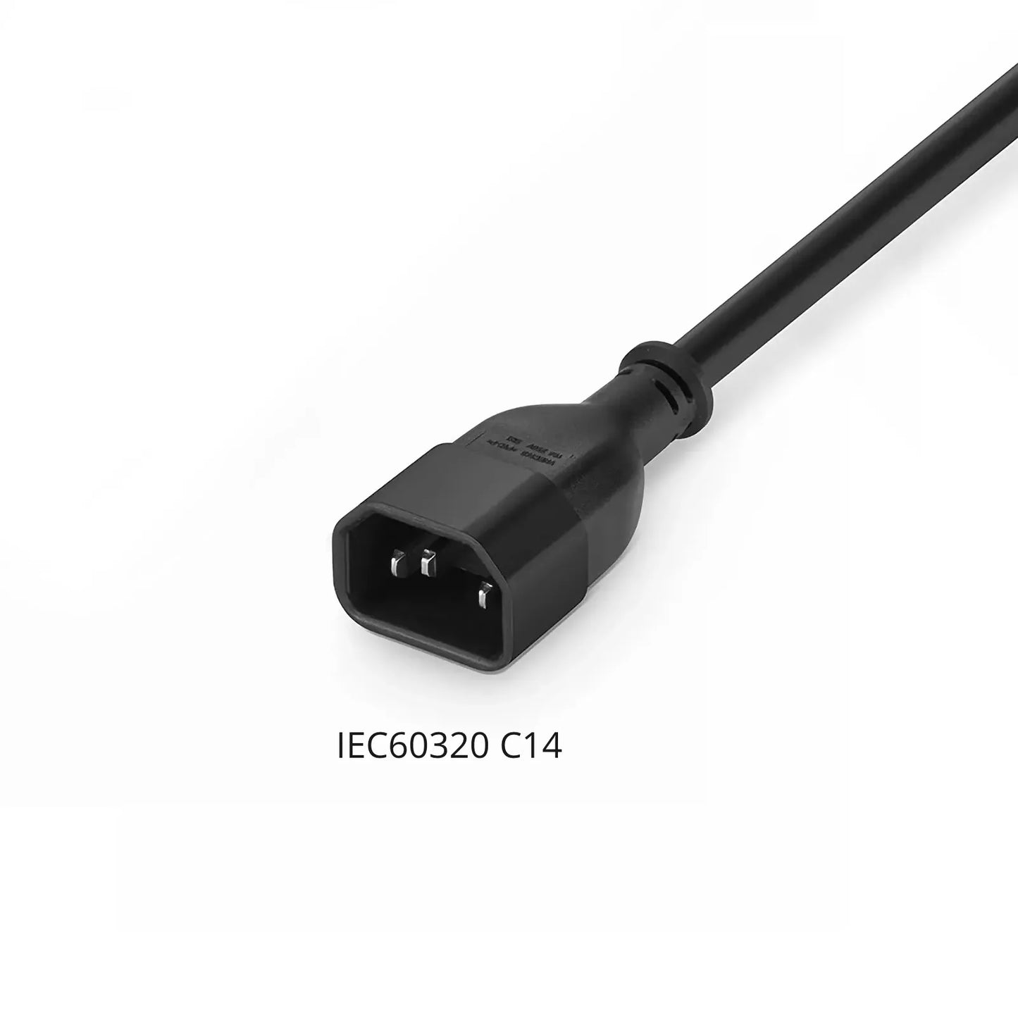 10ft (3m) IEC60320 C14 to IEC60320 C13 Heavy-Duty 14AWG 250V/15A Power Extension Cord, Black