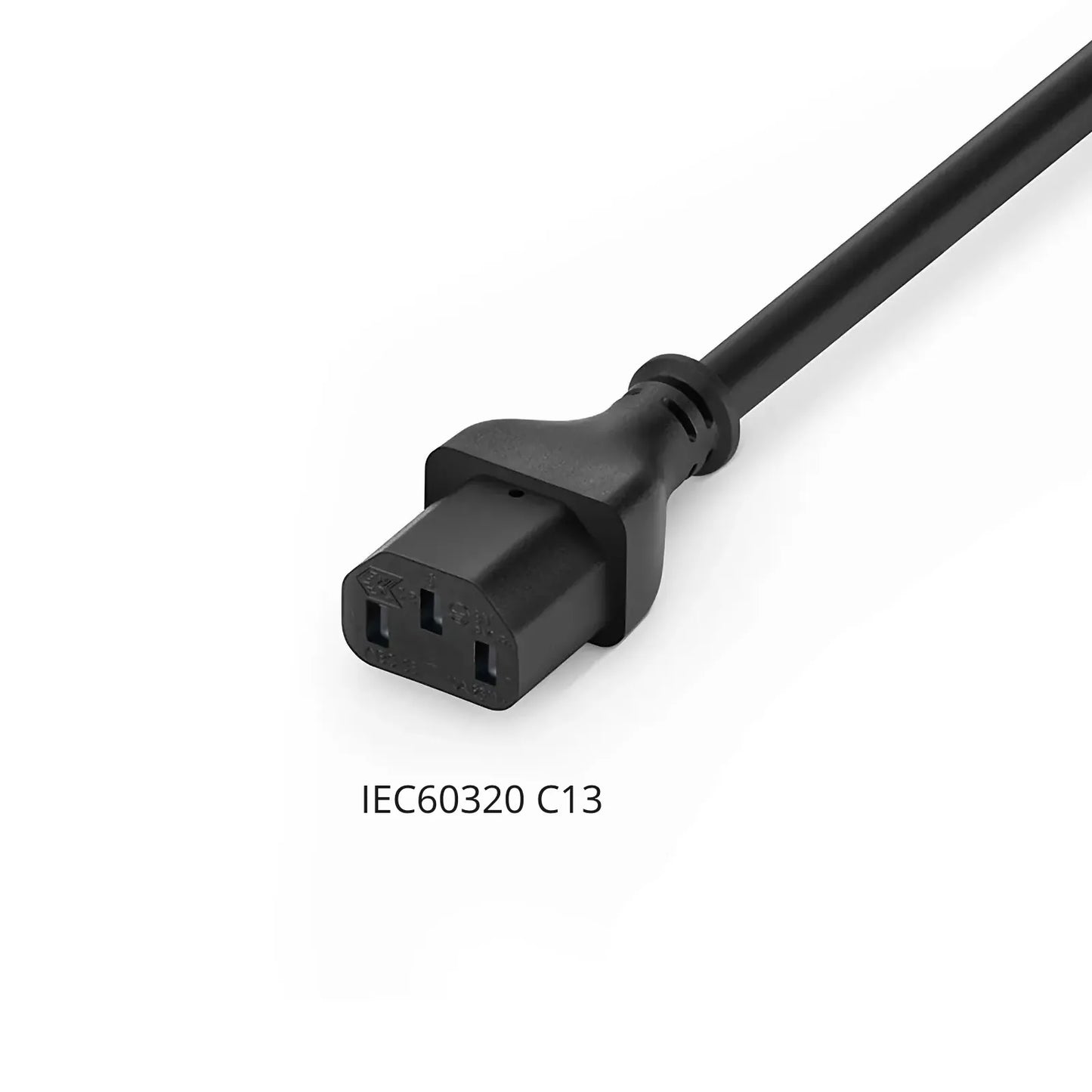 10ft (3m) IEC60320 C14 to IEC60320 C13 18AWG 250V/10A Power Extension Cord, Black