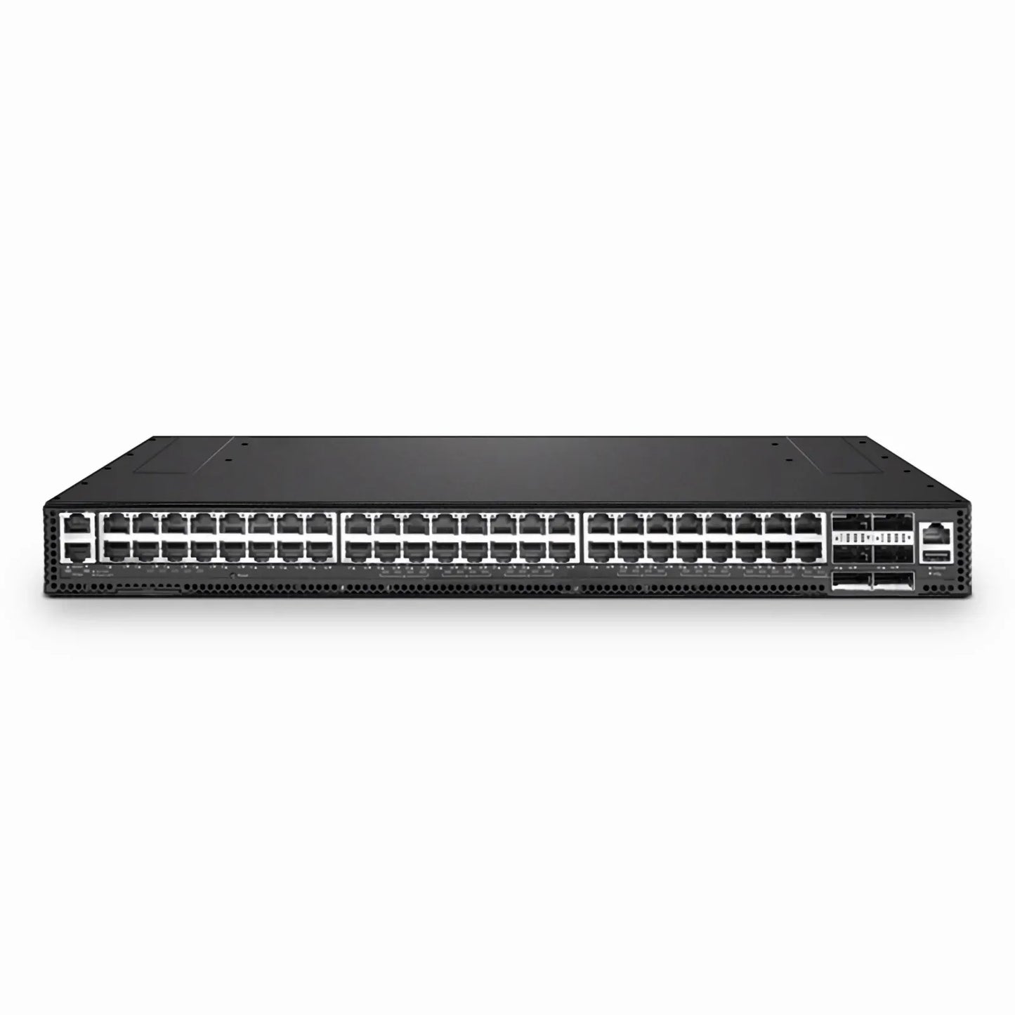 N5850-48X6C, 48-Port Ethernet Data Center Switch, 48 x 10G RJ45, with 6 x 100G QSFP28 Uplinks, PicOS®, Broadcom Trident 3 Chip, Front-to-Back Airflow