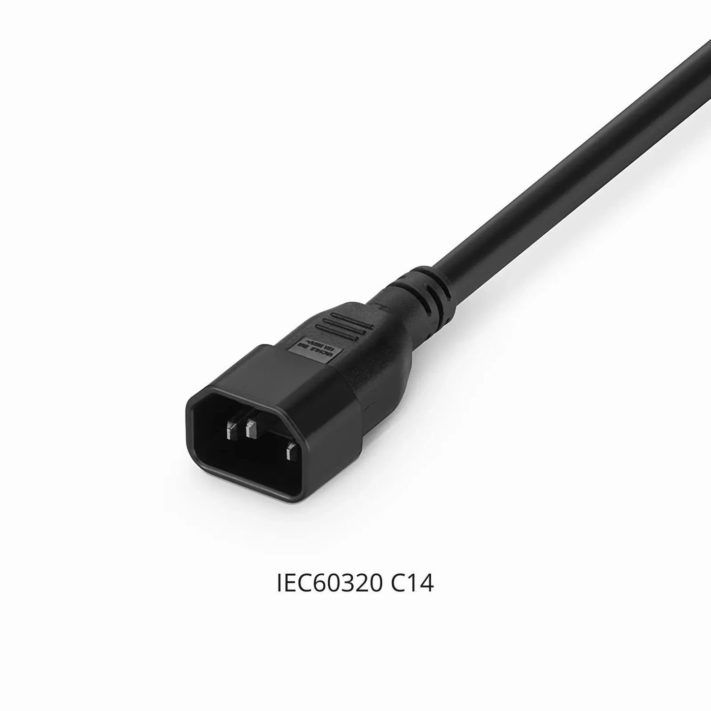 3ft (0.9m) IEC60320 C14 to IEC60320 C15 14AWG 250V/15A Power Cord, Black