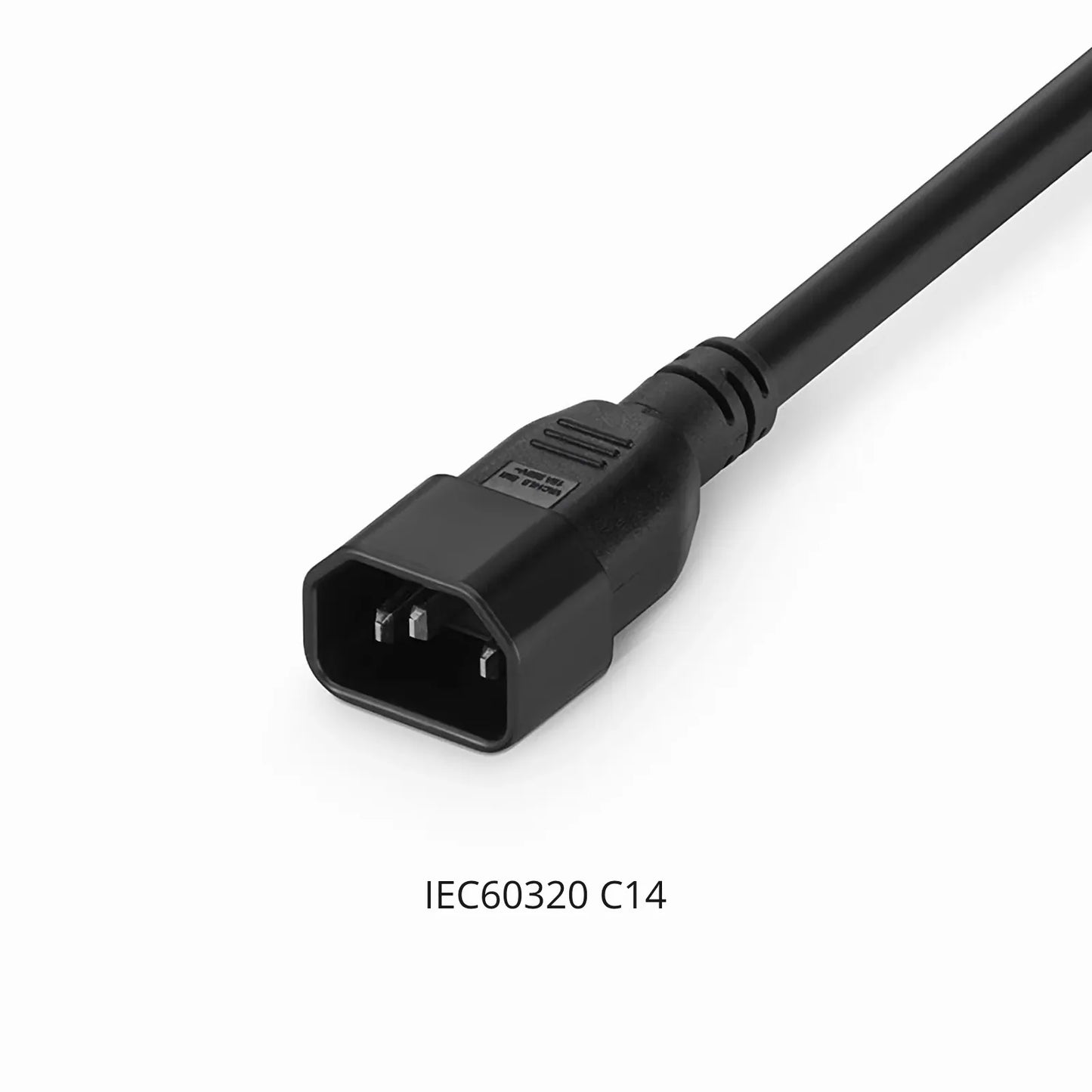 10ft (3m) IEC60320 C14 to IEC60320 C19 14AWG 250V/15A Power Cord, Black