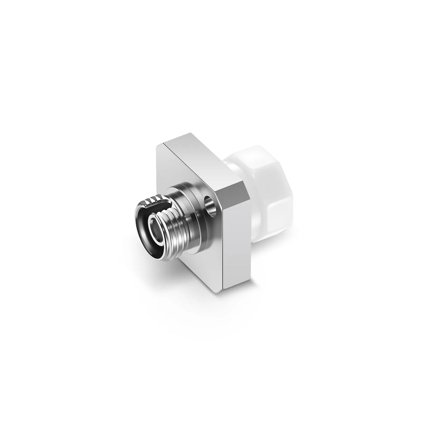 FC/UPC to FC/UPC Simplex Single Mode/Multimode Square Solid Type One Piece Metal Fiber Optic Adapter/Coupler with Flange (10pcs/pack)