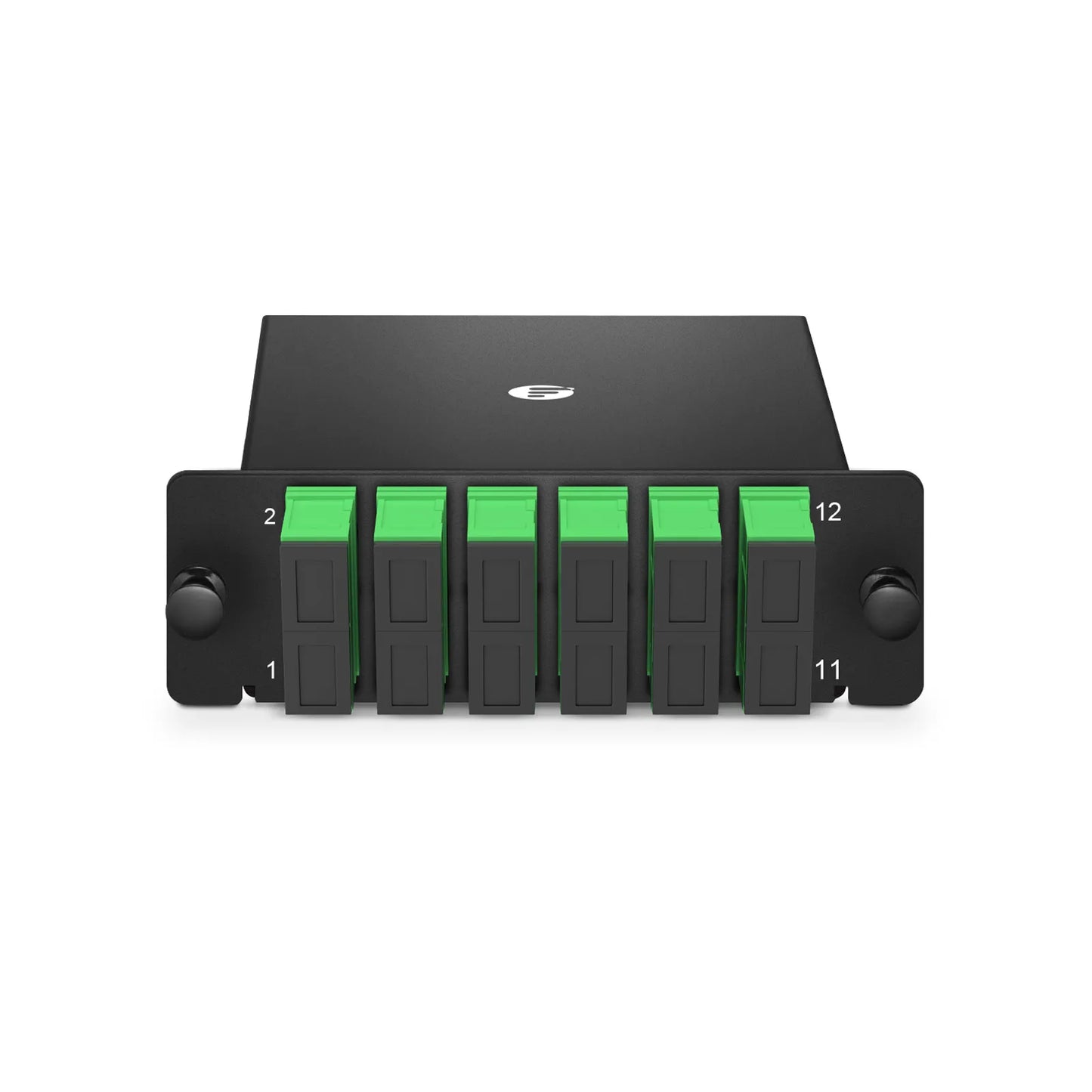FHD™ SC Splice Cassette with Pigtails, 12 Fibers OS2 Single Mode, 6 x SC APC Duplex (Green), 0.3dB Max.